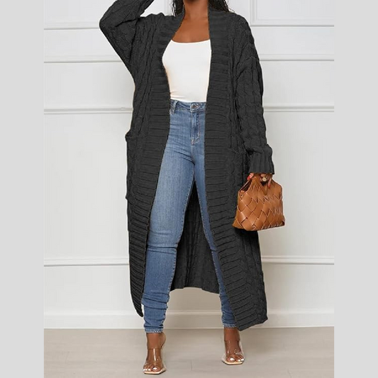Women’s Longline Knit Cardigans – Hooded & Open-Front Styles
