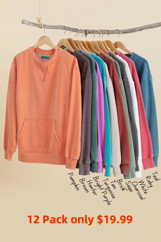 Cozy V-Neck Pullover Sweatshirt with Kangaroo Pocket