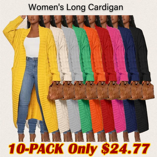 Women’s Longline Knit Cardigans – Hooded & Open-Front Styles