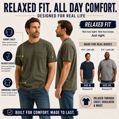 Minimal Relaxed Fit Solid Men's T-Shirt, Soft Skin-friendly