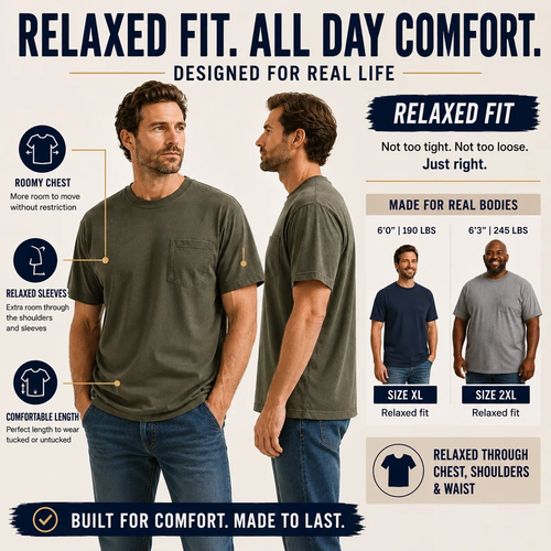 Minimal Relaxed Fit Solid Men's T-Shirt, Soft Skin-friendly